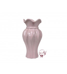 Pink Vase: Baby Pink Tall Wavy Vase