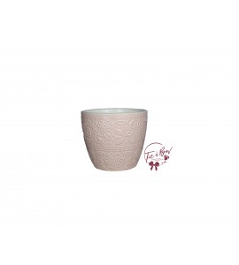 Pink Vase: Light Pink Vase With Floral Design