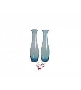 Blue Vase: Blue Curvy Bud Vase Set of 2