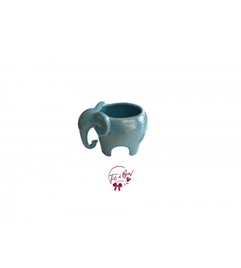 Blue Vase: Blue Pearled Elephant Vase 