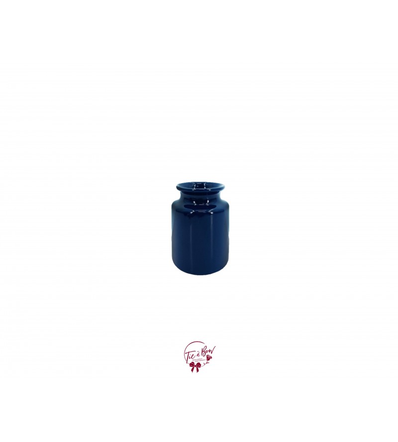 Blue: Navy Blue Collar Vase 