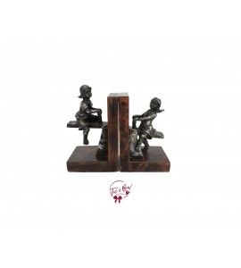 Bookend: Boy and Girl Bookend (Vintage Look)
